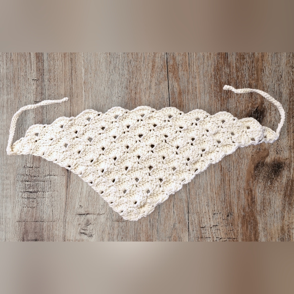 Homemade crochet bandana